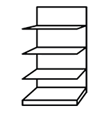 Scaffale per arredamenti per negozi